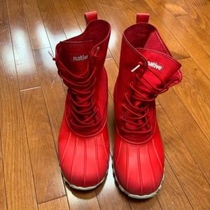 Native Red Boots Size 10